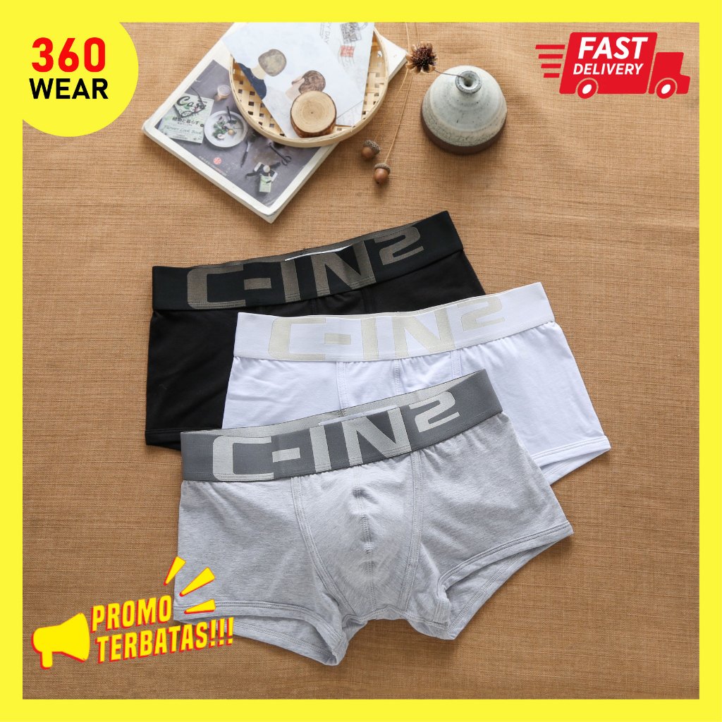 Celana Dalam Pria Men's Underwear Boxer Brief Segiempat Klasik Katun with Pouch Sempak Laki C-in2