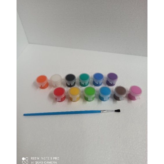 

Update Pilihan cat lukis akrilik cat kanvas cat sterofoam mewarnai 12 warna 1 kuas