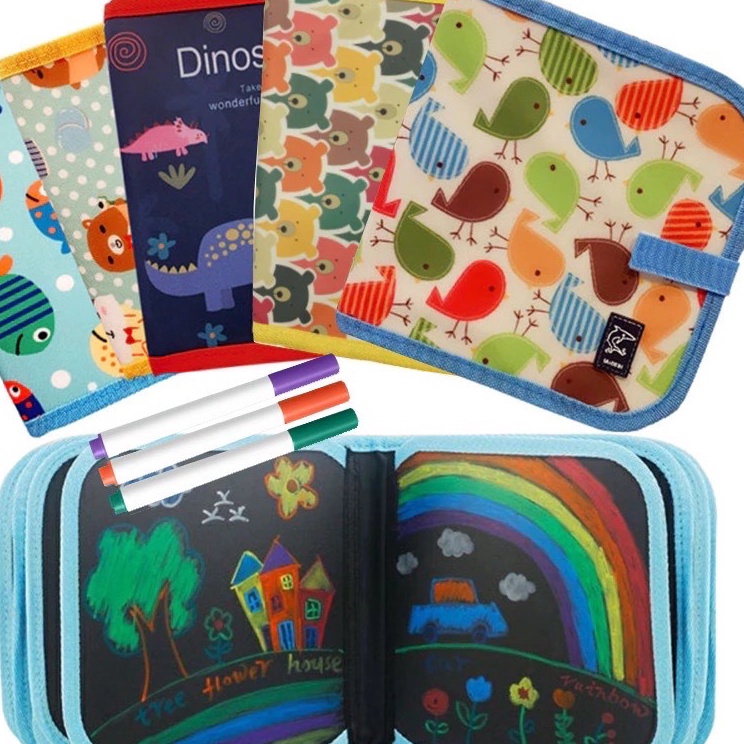 

Kejar Grosir Buku Gambar anak Portable bisa dihapus Free Spidol Mainan Edukasi Anak Magic Drawing Book Portable