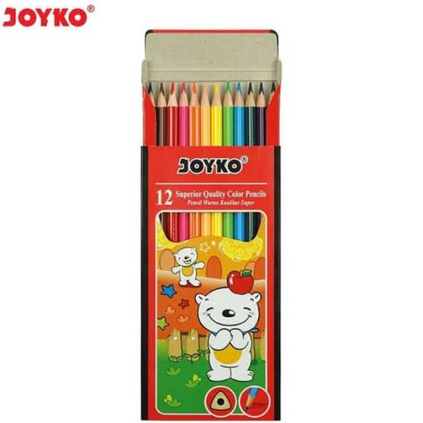 

Laku Keras Pensil Warna Joyko CP12PB Panjang Hexagonal Grip 12 Warna