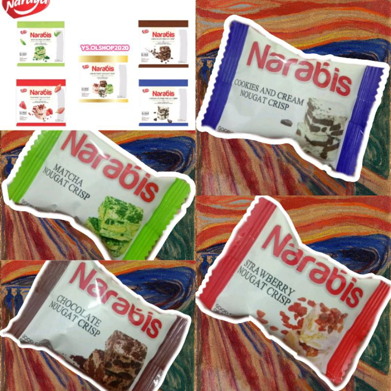 

ECER || NARAYA NARABIS NOUGET CRISPY 10 Gr KENYAL MANIS HALAL IMPOR