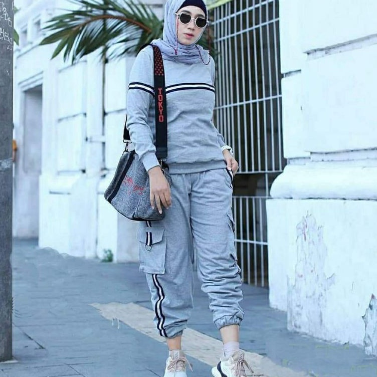 KODE X3M6 NABILA SET  BIG SIZE  GAGIL  KAOS BAJU CELANA TRAINING  BAJU OLAHRAGA WANITA MUSLIM SWEATS