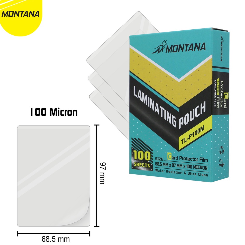 

Diskon Surprise Montana Laminating Film Ukuran ID KTP 1micron Laminating KTP