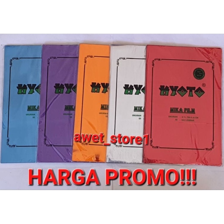 

Top Grade Cover Plastik Mika Jilid F4 Kyoto 1 Pak isi 1 lbr