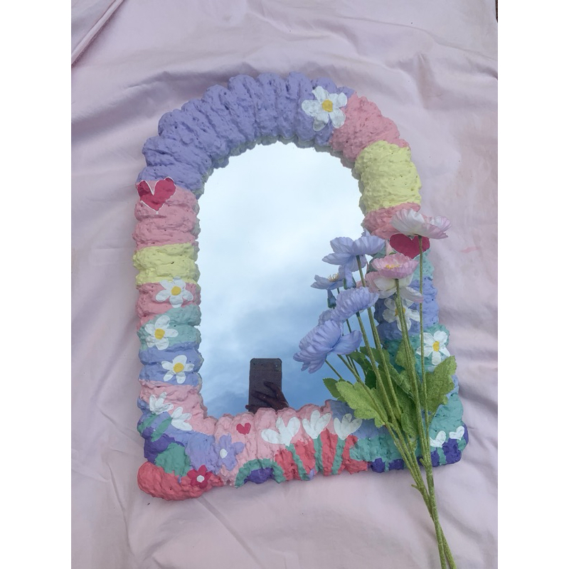 cermin kaca foam mirror foam kaca aesthetic mirror selfie cermin hias