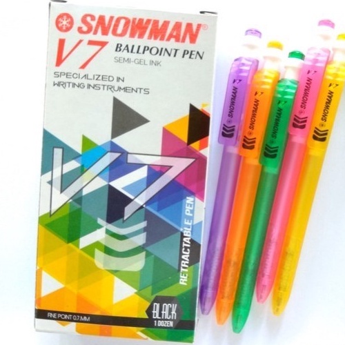

KODE T19E ISI 12 Pen Pulpen Snowman V7 V7