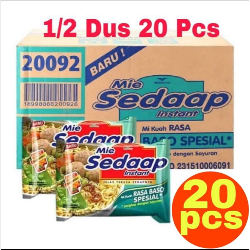 

Sedaap Mie Rasa Baso Special 77G 1/2 Dus isi 20 Pcs