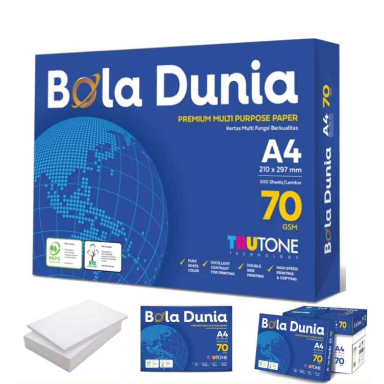 

Murah Istimewa Kertas HVS A4 7 Gram Bola Dunia 3 Lembar