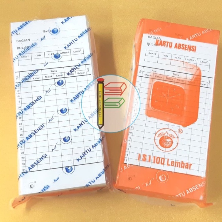 

Pasti Irit Kartu Absen Amano Ceklok Kartu Kertas Absensi Kartu Absen APEL JERUK