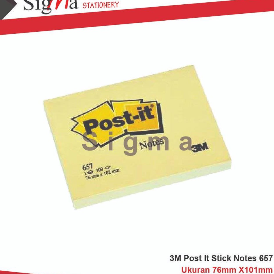 

Harga Promo Sticky Note Post It 3M 657 ukuran 76mm x11 mm isi 1set Pcs