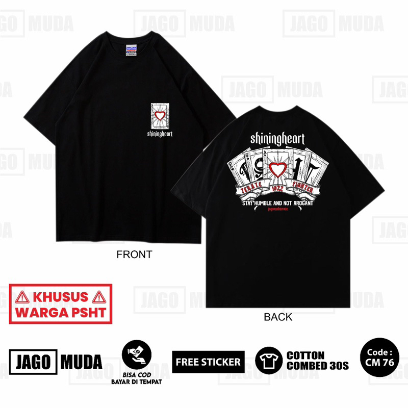 Kaos Baju Psht Kartu Remi Sh Terate Terbaru Distro Putih Lawasan Jagomuda Terate