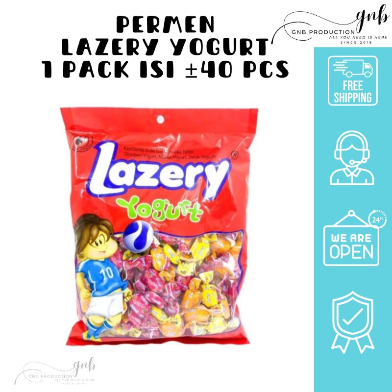 

PERMEN LAZERY YOGURT 1 PACK ISI 40 PCS