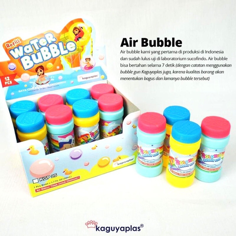 IYYO KIDS | Mainan Refill Air Busa Isi Ulang Botol 50 ml Gelembung Busa Mainan Pistol Balon Sabun Water Bubble Gum