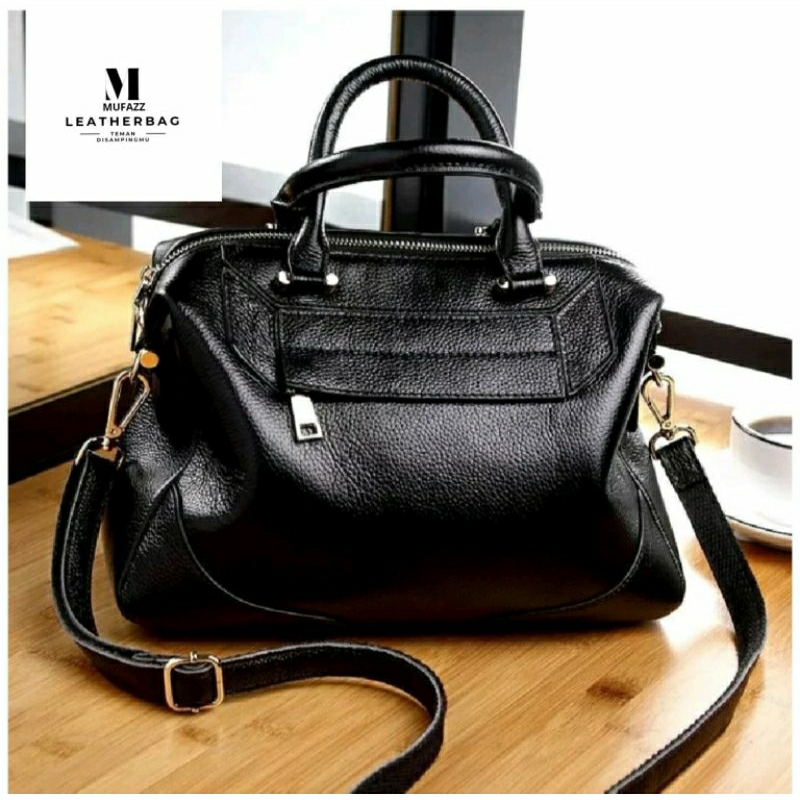 Tas wanita kulit asli garut tas selempang 2 tali