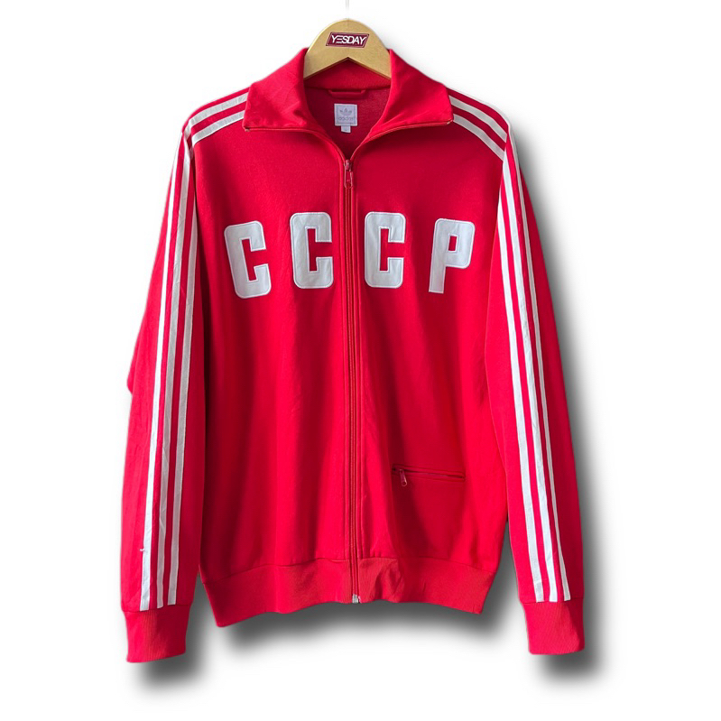 Tracktop adidas cccp original XL vintage bukan descent, world cup, euro, world wide, firebird bw