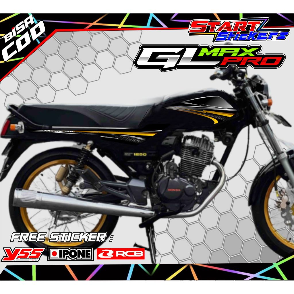 STRIPING VARIASI HONDA GL PRO - GL MAX / STICKER LIST VARIASI MOTOR GL PRO GL MAX