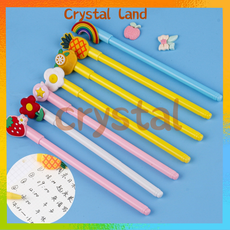 

Pena Gel Karakter 3D Lucu 0.5Mm / Pulpen Gel Karakter Kartun Buah Pena / Alat Tulis Kantor Sekolah Tinta Cair Ujung Lancip