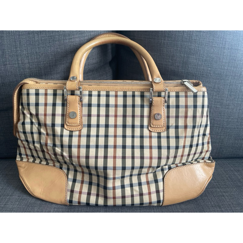 DAKS CANVAS MIX KULIT ASLI HAND BAG 37x22 - Preloved Good Condition