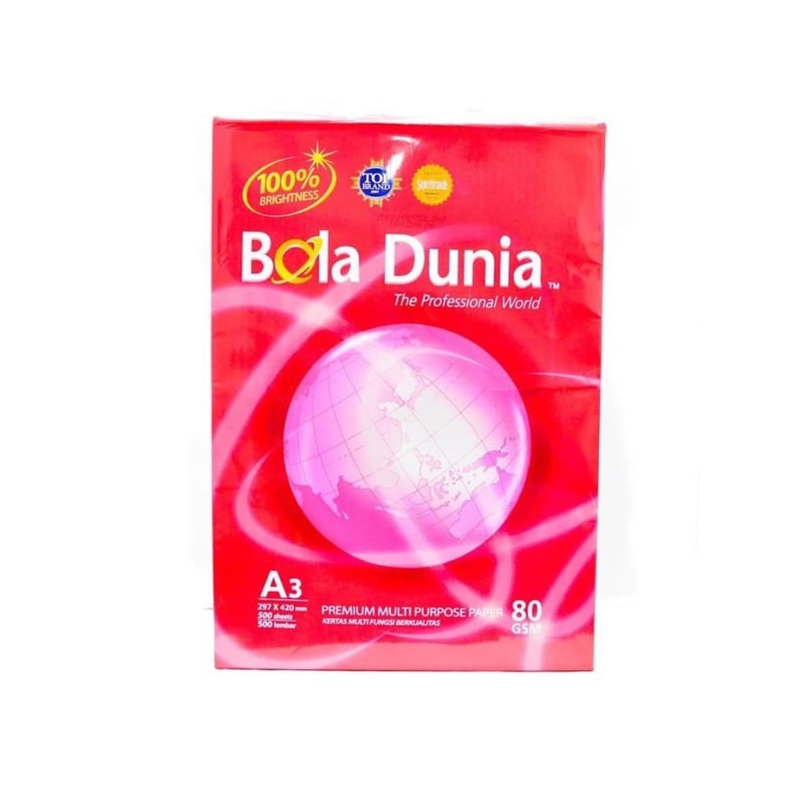 

Kertas A3 80 gr Bola Dunia.