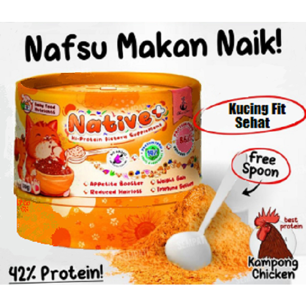 Vitamin Kucing, High Protein (Ayam Kampung, Buah+Sayur) 110gr Untuk Nafsu Makan, Penggemuk Berat Bad