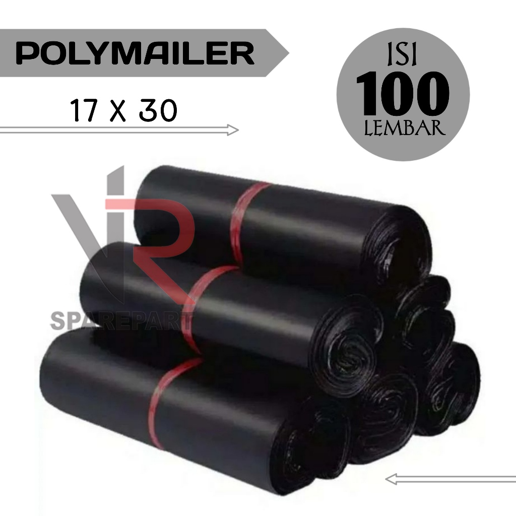 

PLASTIK POLYMAILER HITAM 17 X 30 CM 100 LEMBAR / POLYMAILER LEM