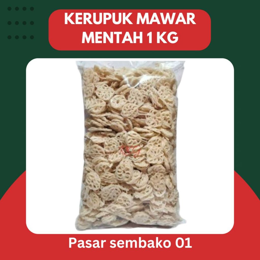 KERUPUK SEBLAK KRUPUK KERITING KECIL Mentah Krupuk Seblak Rafael MAWAR PUTIH 1000gr ATAU 1Kg