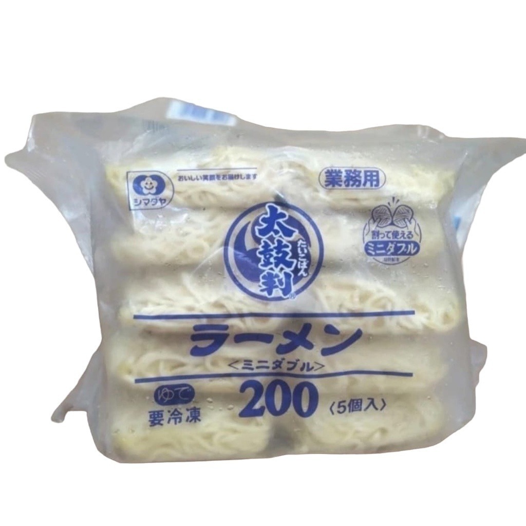 SHIMADAYA RAMEN 1 KG MIE RAMEN 200 GR (5 PCS X 200 GR) - RAMEN INSTAN HALAL - FROZEN RAMEN, PRAKTIS,