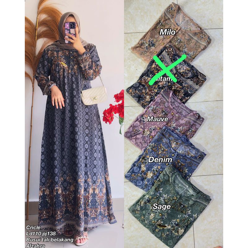 Gamis Al zahra cricle motif 2942