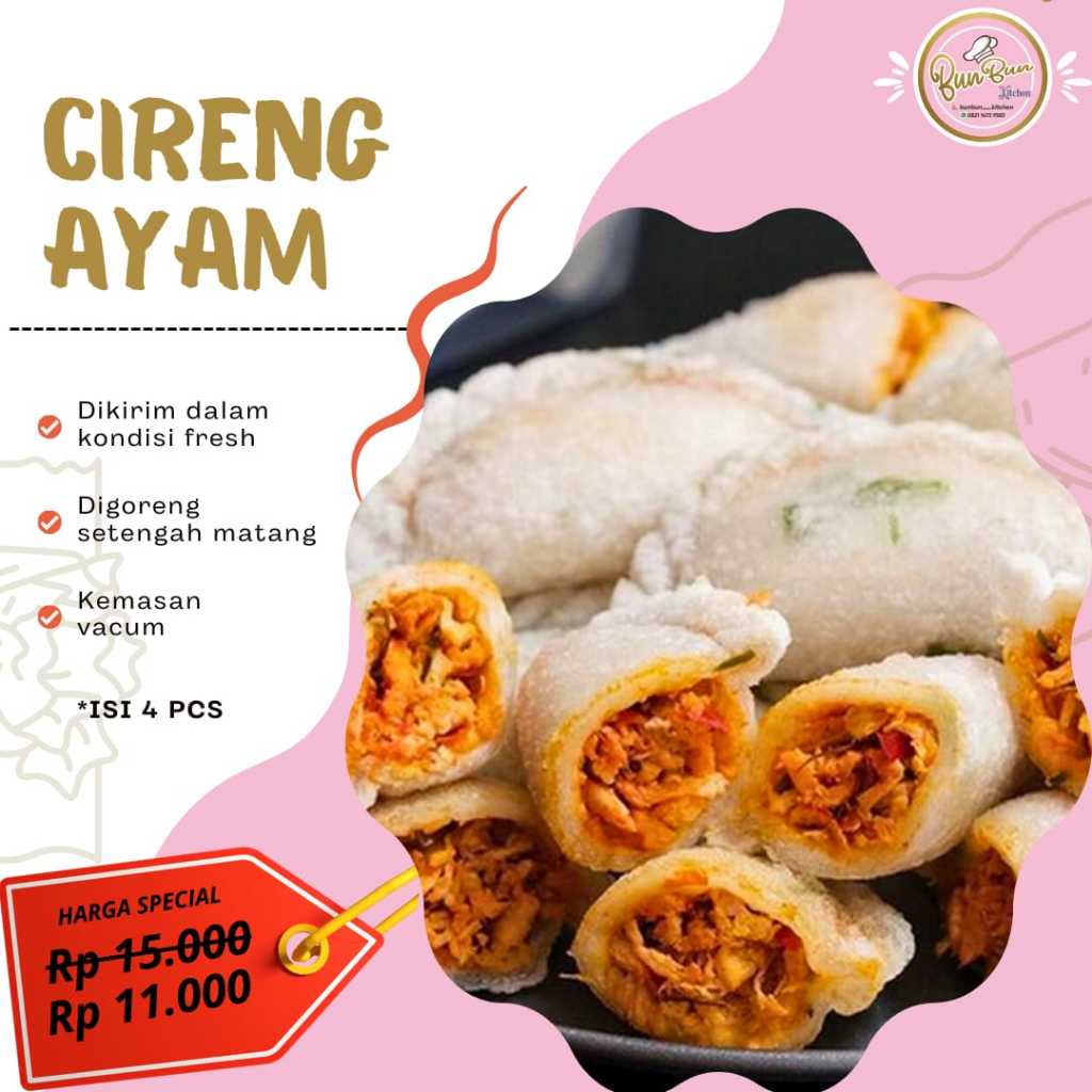 

Cireng Ayam Mercon Cireng Ayam Suir (kemasan vacum ya)