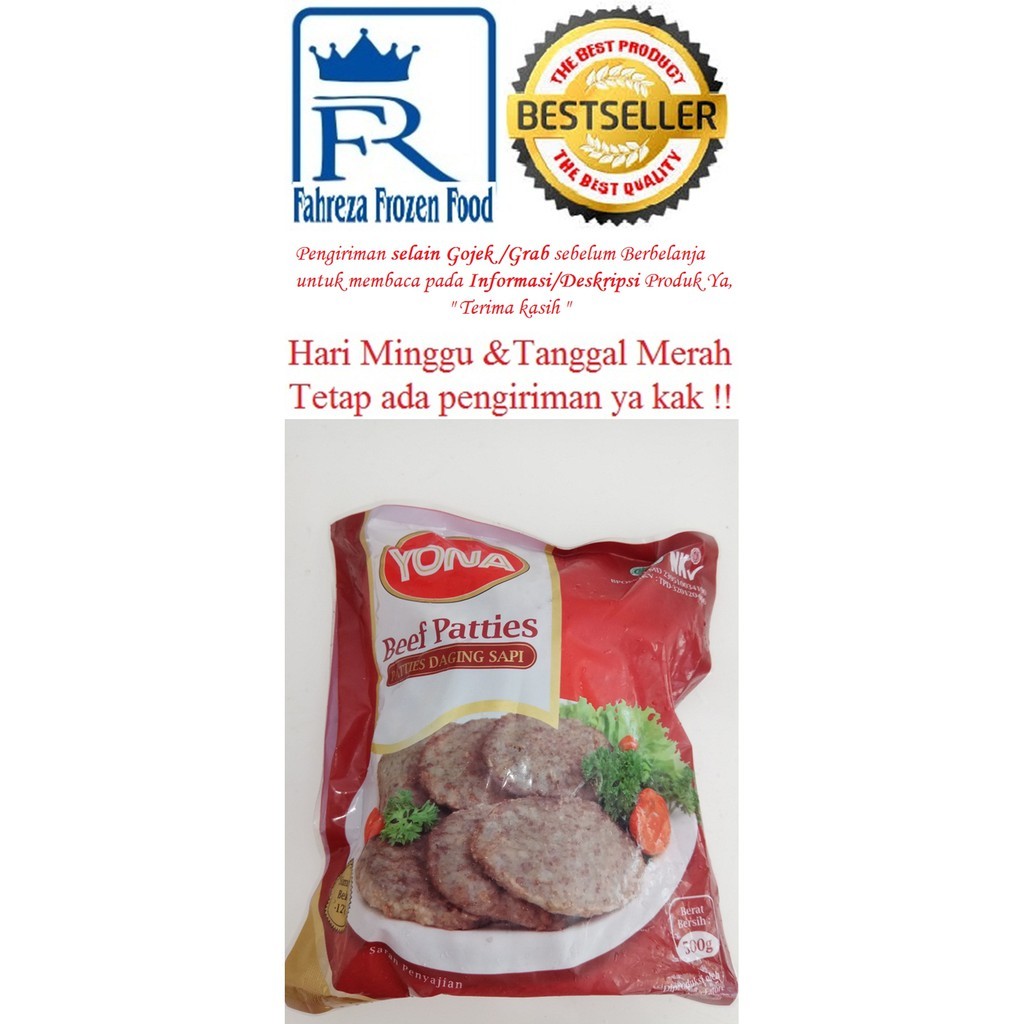 

Yona Beef Patties 500 Gram Harga Promo