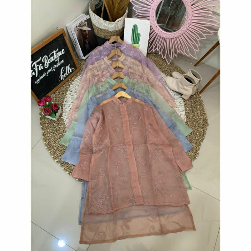 Ready outer organza Kekinian