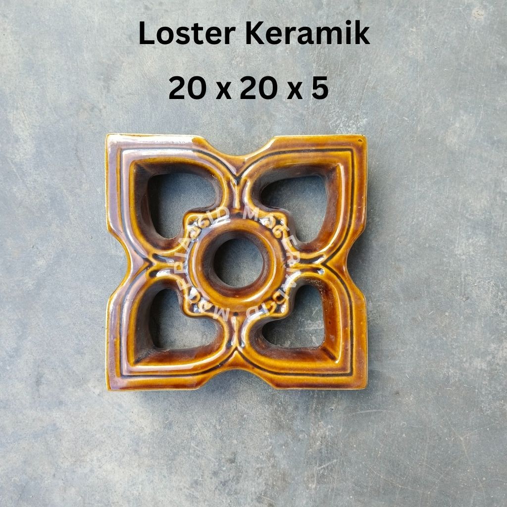 Loster Keramik coklat Roster Bunga Lubang angin Jalusi Ventilasi Murah Anti Lumut