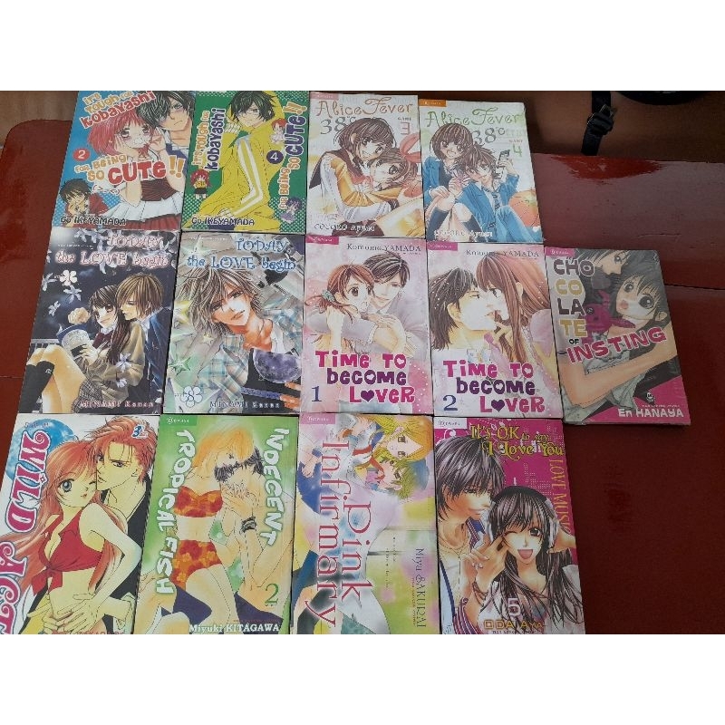 komik segel kobayashi vol 2,4. alice fever 38°c vol 3-4. today the love begin vol 4,8. time to becom