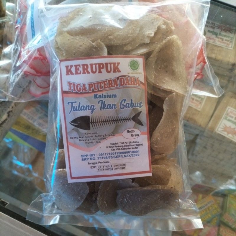 

Kerupuk Tulang Haruan / Gabus kemasan 200g