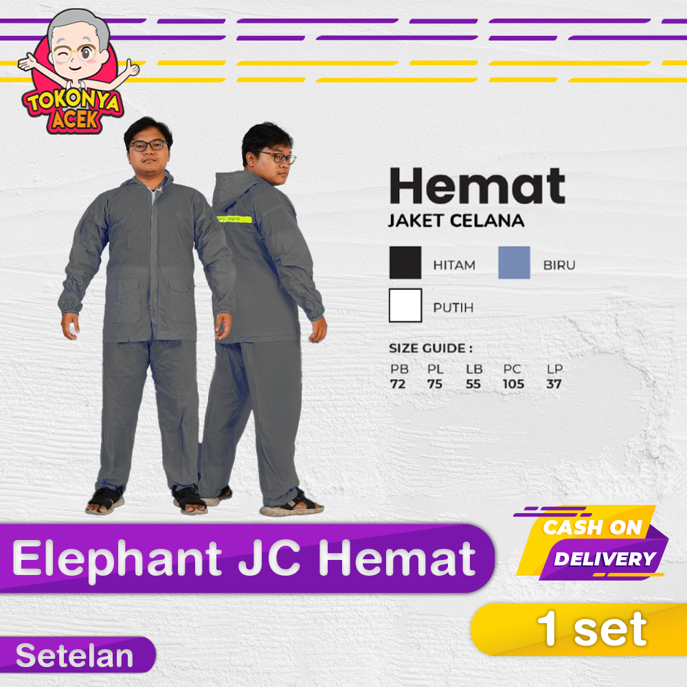 JAS HUJAN JAKET CELANA JC HEMAT - ELEPHANT BRAND
