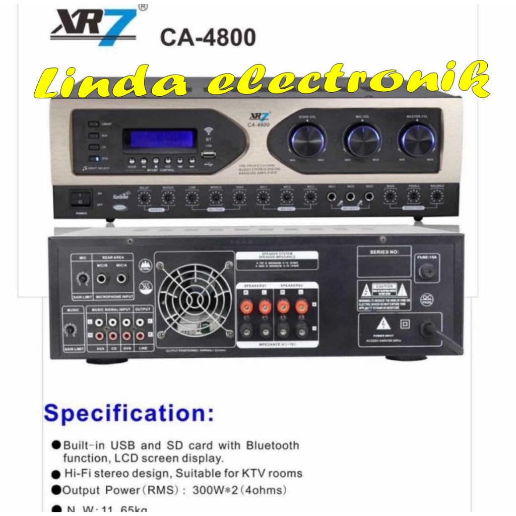 amplifier profesional karaoke xr7 ca4800/ xr7 ca 4800 original