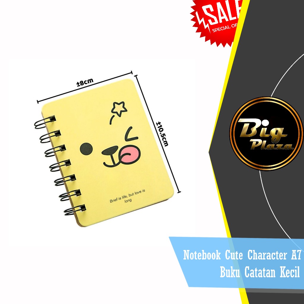

Notebook Cute Character A7 Buku Catatan Kecil Bergaris Mini Diari A062