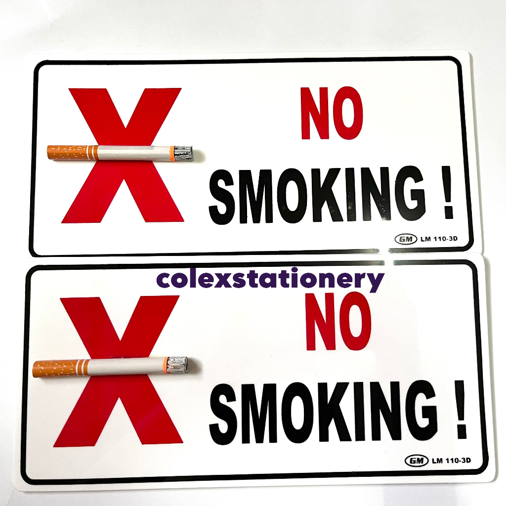 

Sticker Label / Sticker Label Bahan Acrylic No Smoking 3D Ukuran 12,5cm x 26cm Sedang (1 Pcs)