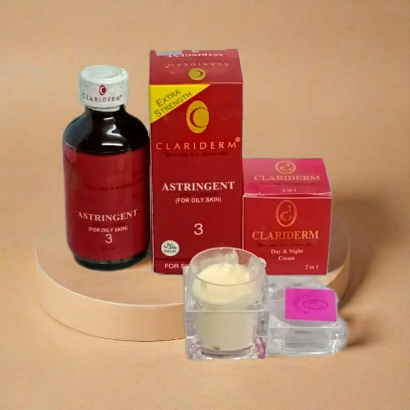 PAKET CREAM CLARIDERM (CREAM+TONER ORI)