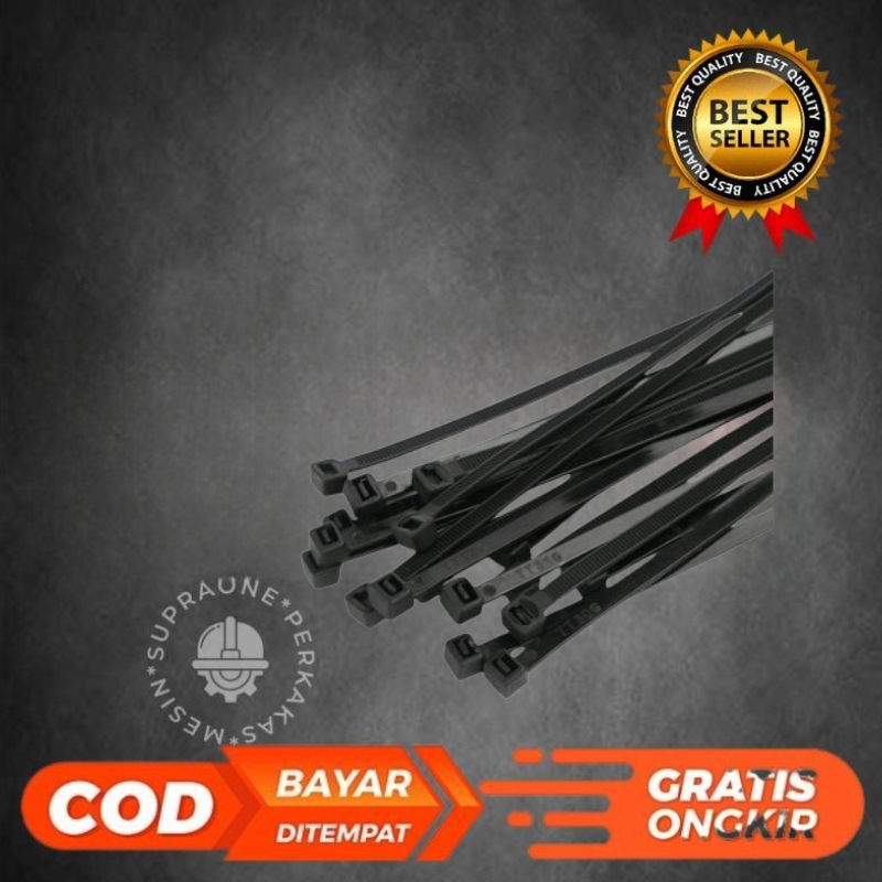 

Kabel ties 2.5x200mm Warna PUTIH/HITAM 1PACK Isi 100PCS