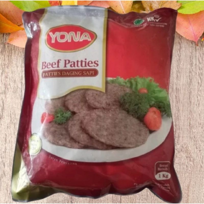 

Yona Beef Patties-Daging Burger Sapi 1 kg isi 20 pcs