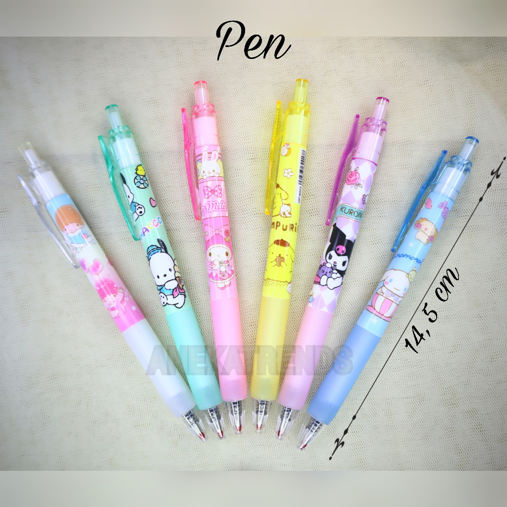 

Pen Pena Bolpoint Pulpen Karakter Lucu Mekanik Motif Sanrio