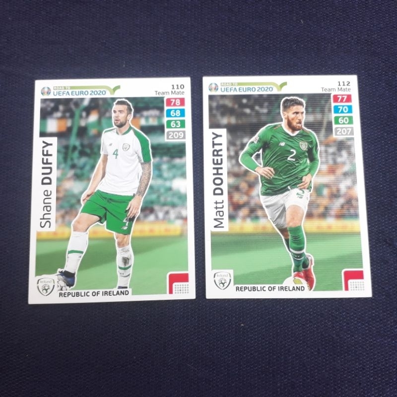 2 Kartu Koleksi Bola Panini UEFA Euro 2020 Irlandia Republic of Ireland