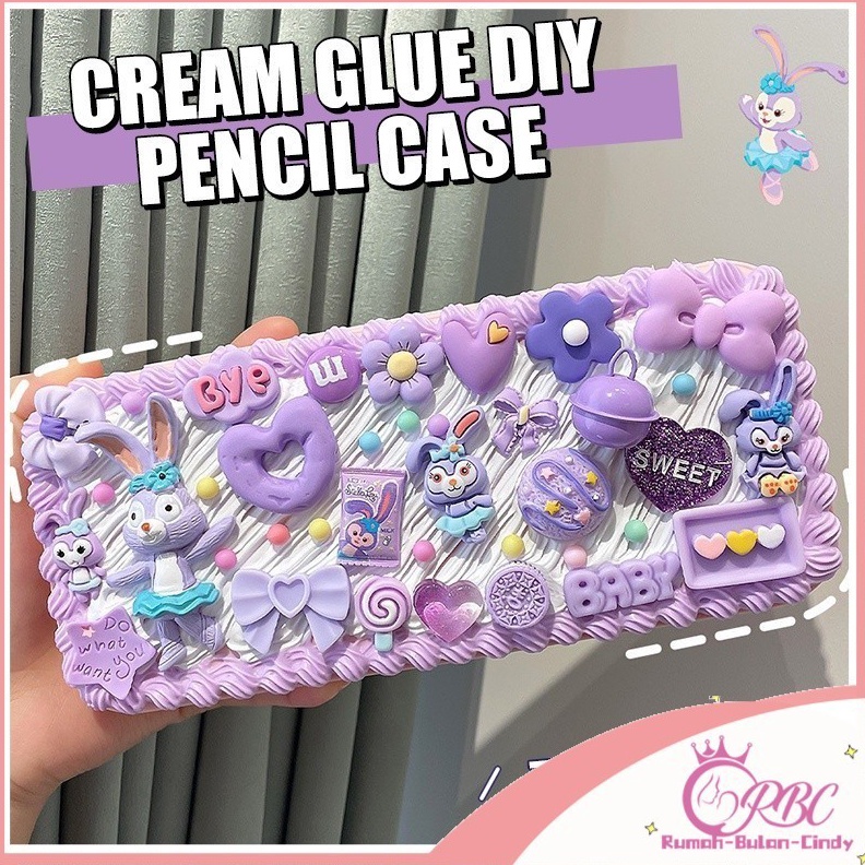 

KODE V48F Penjual LokalDIY Kotak alat tulis kreatif lem krim Kit Kotak Pensil DIY Cream Glue Set Deco Cream Clay Pencil Box DIY Kotak Pensil Cream Glue Set