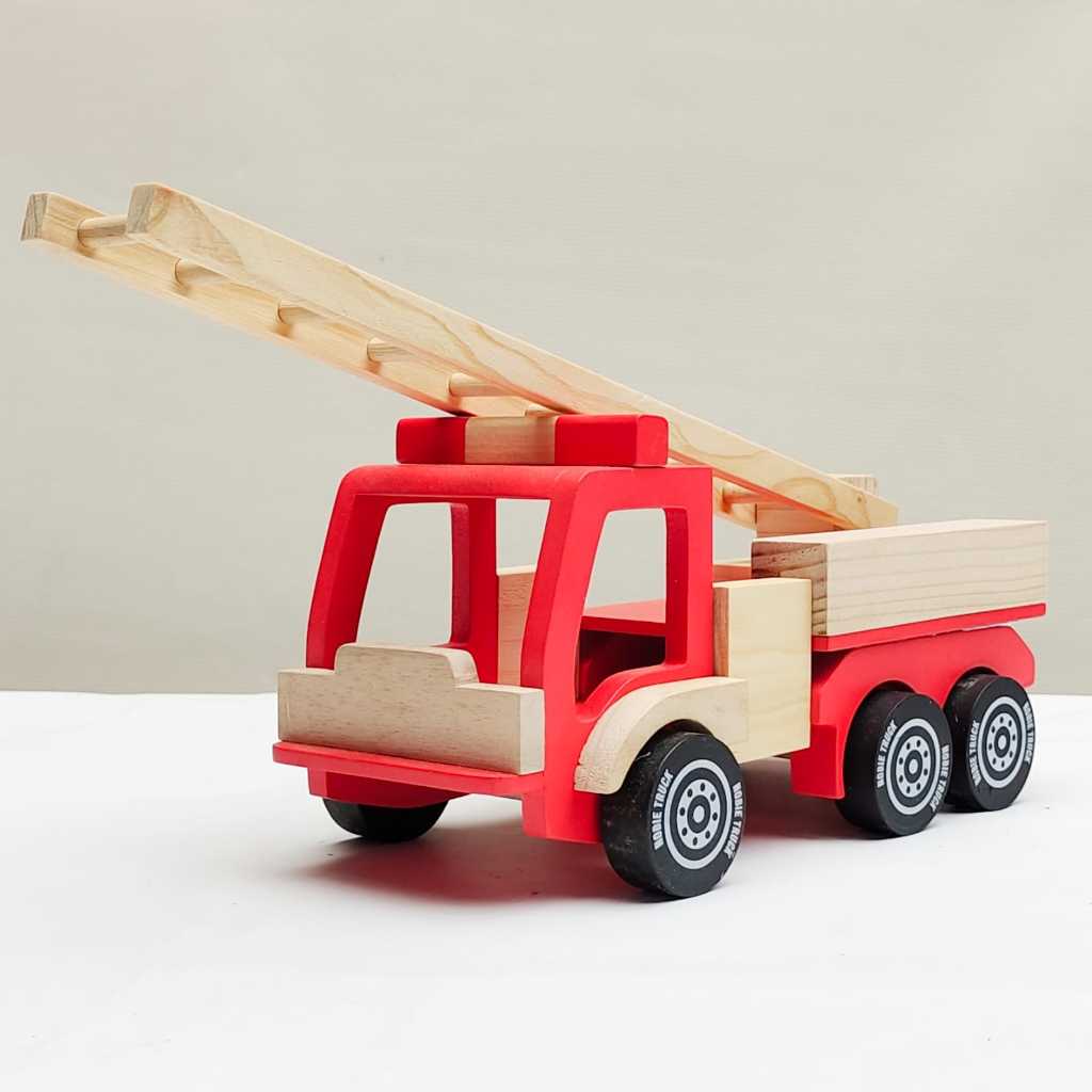 Truk mobil mainan kayu pemadam kebakaran | anak balita