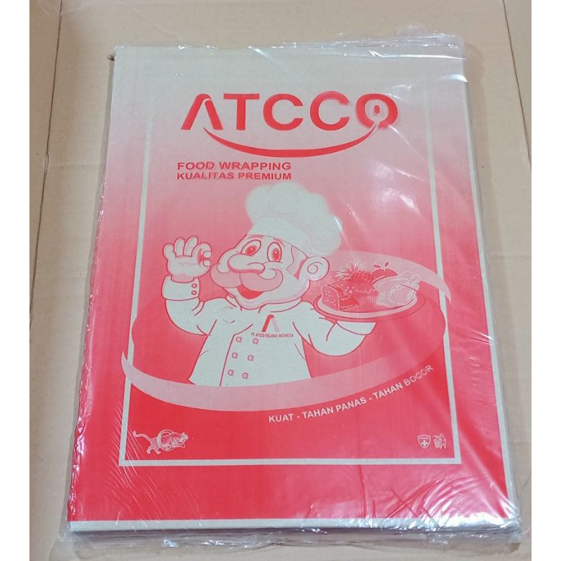 100lembar Kertas Nasi Laminasi Atcco/Kertas Nasi Warteg Padang