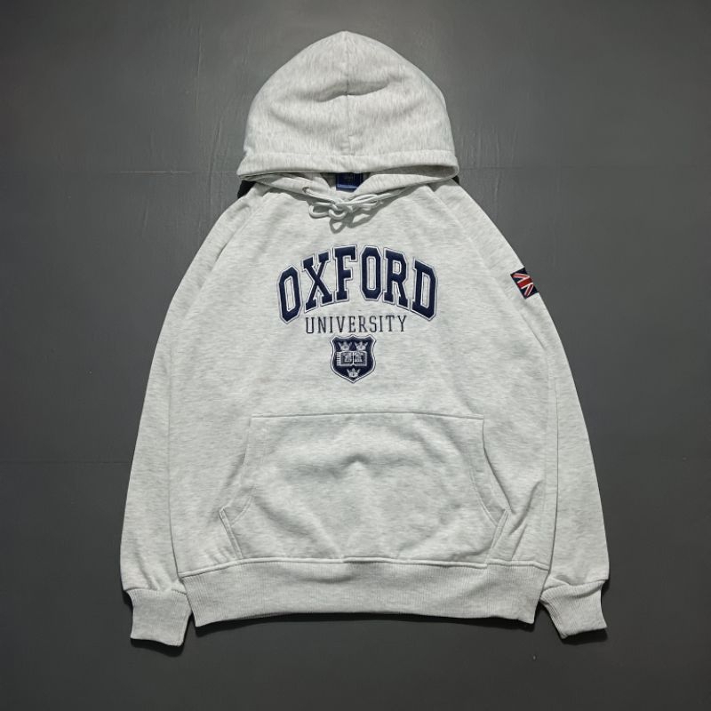HOODIE OXFORD UNIVERSITY EMBROID GREY