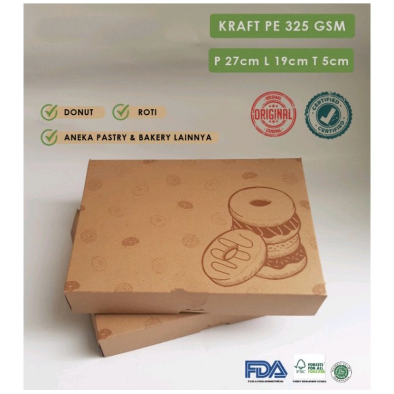 

Box donat / dus donat / kemasan donat / wadah donat / tempat donat 6 pcs