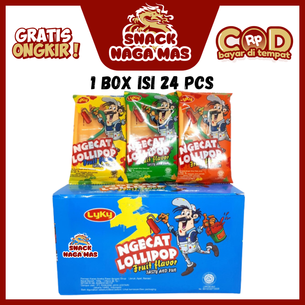 

PERMEN LOLLIPOP NGECAT LYKY [1 BOX ISI 24 PCS]