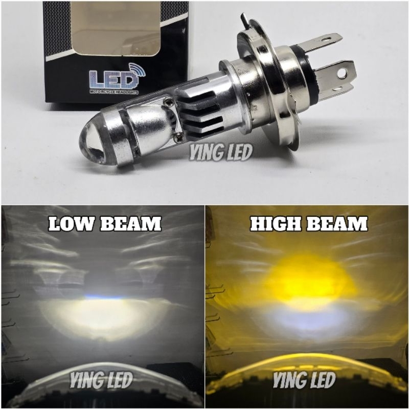 ORIGINAL NEW LAMPU H4 BILED ALA ALA TP6 H4 LED PROJECTOR H4 LAMPU MOTOR M8C